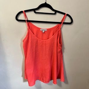 spaghetti strapped pastel pink top